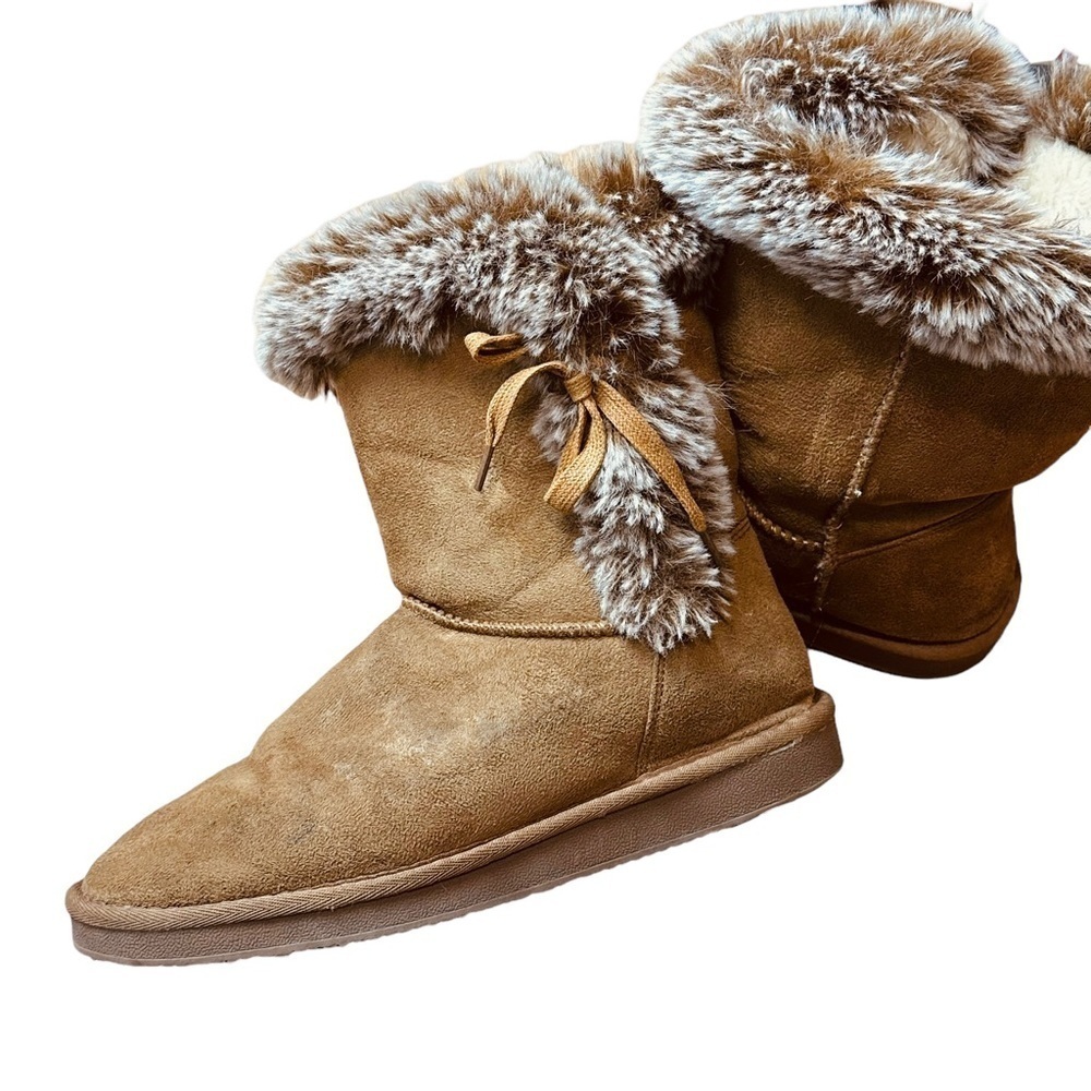 Furry Mid-Calf Winter Slip-On Boots - Picture 7 of 14